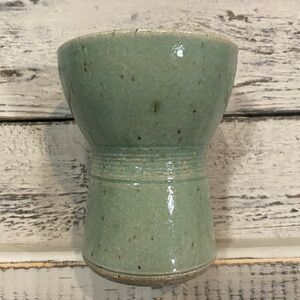 Small green vase pottery